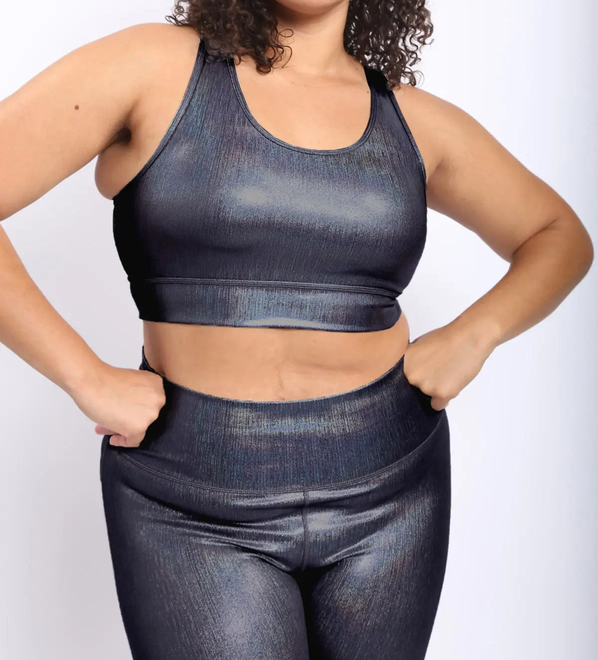Plus Size Iridescent Holo Sports Bra