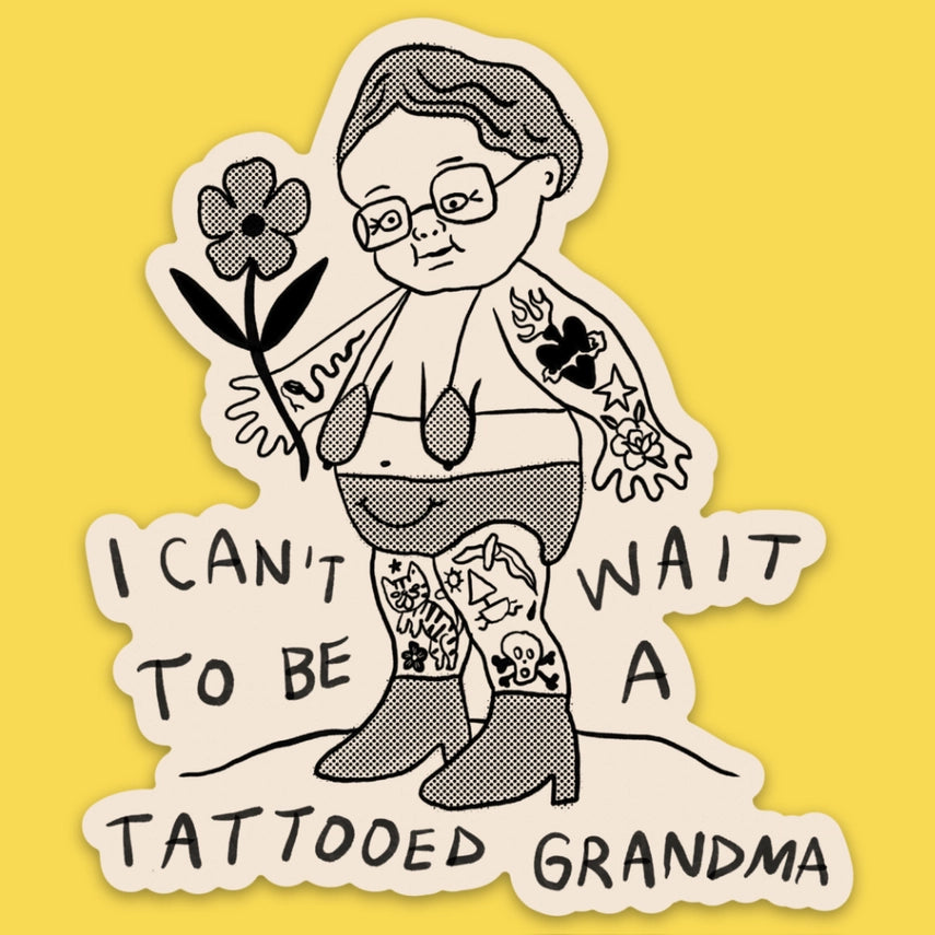 Tattooed Grandma Sticker