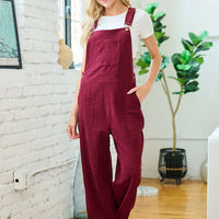 Classic Maroon Corduroy Overalls