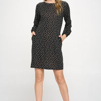 Dot Long Sleeve Dress