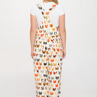 Colorful Cat Face Print Overall