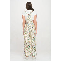 Floral Garden Print Overalls