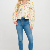 Fruits And Veggies Print Jacket
