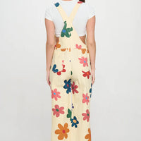 Colorful Daisy Print Overalls