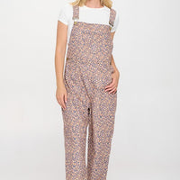Fall Flower Print Overall