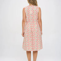 Floral Bird Print Dress