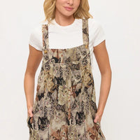 Cat Collage Print Overalls