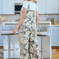 Rustic Woods Print Overalls