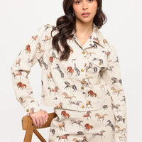Multi Horse Print Jacket