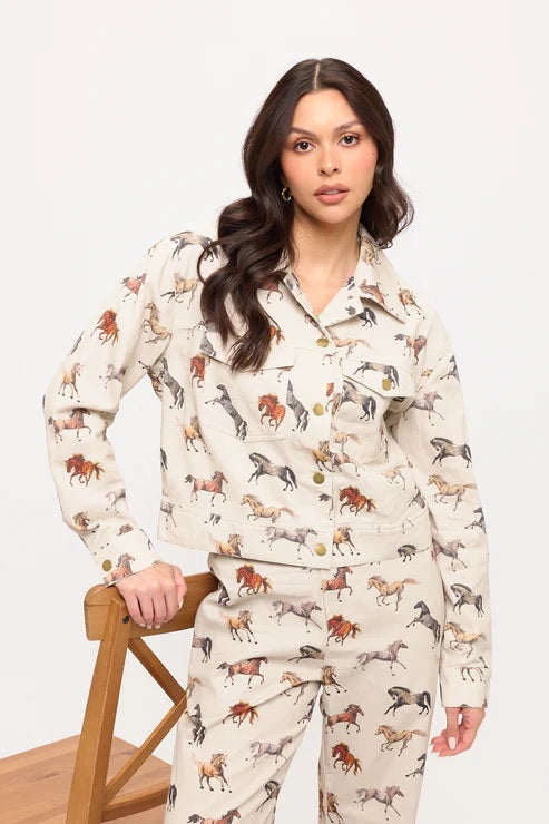 Multi Horse Print Jacket