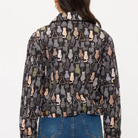 Colorful Cat Print Jacket