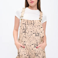 Desert Horse Print Shortalls
