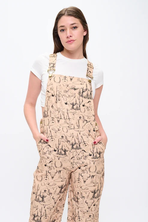 Desert Horse Print Overalls