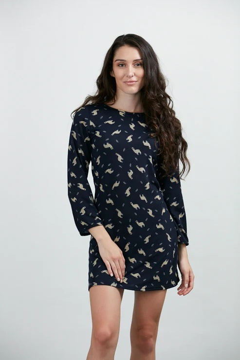 Alpaca Print Tunic Dress
