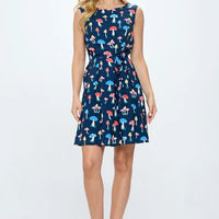Wild Mushroom Print Dress