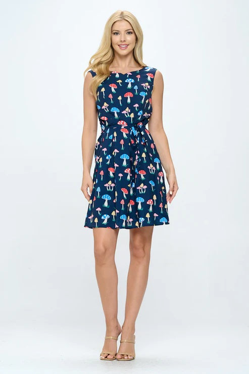Wild Mushroom Print Dress