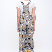 Different Breed Dogs Print Overalls
