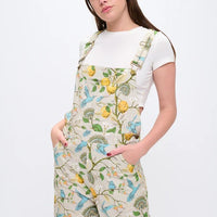 Lemon Blossoms And Humming Bird Print Overalls
