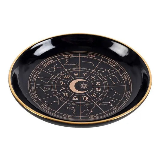 Black Astrology Wheel Trinket Dish