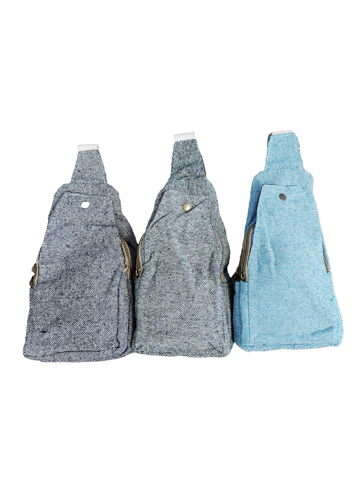 Crossbody Cotton Bag Light Blue