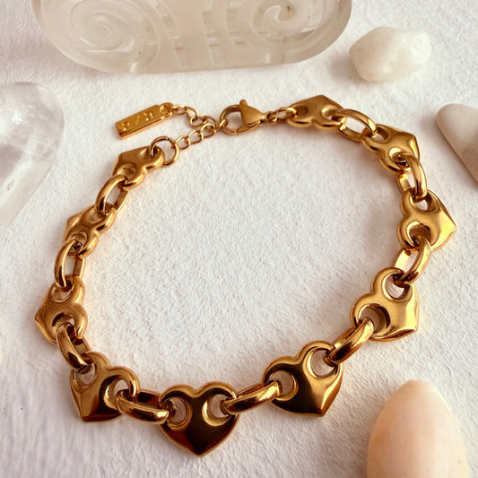 "Queen of Hearts" Chain Bracelet