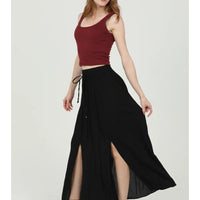 Double Slit Maxi Skirt