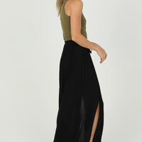 Double Slit Maxi Skirt