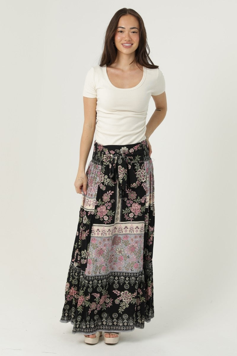 Maxi Skirt With Tie Waist
