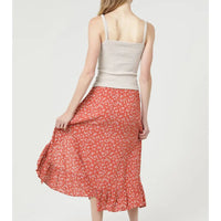 Side Slit Ruffle Skirt