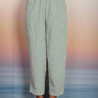 Stripe Elastic Waist Pocket Detail Lounge Pants