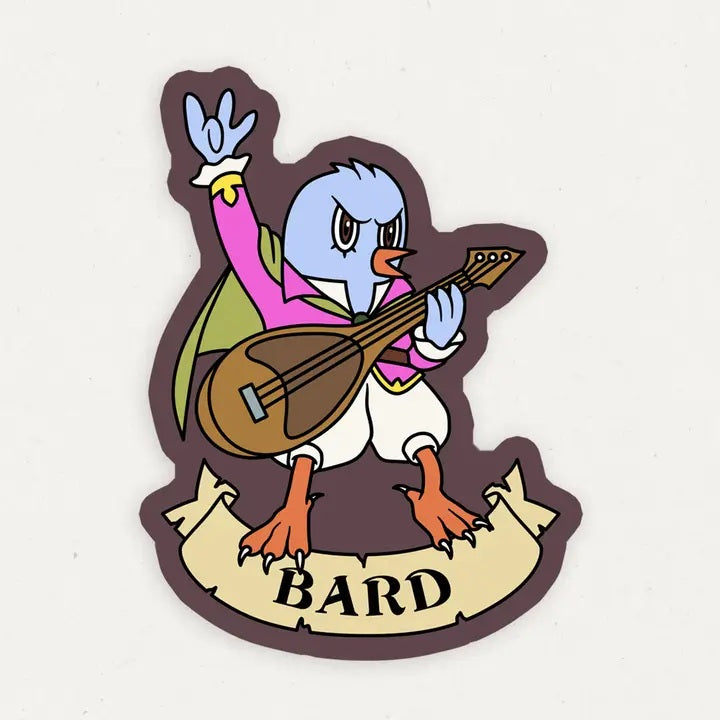 Bard Dungeons And Dragons Vinyl Sticker