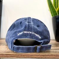 Bat Vintage Wash Blue Hat