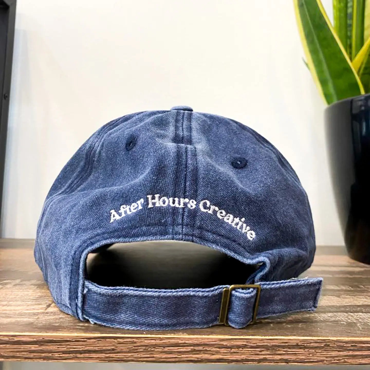 Bat Vintage Wash Blue Hat