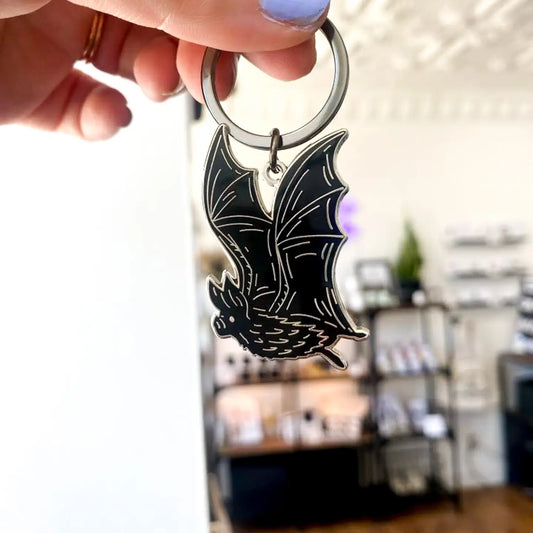 Bat Hard Enamel Keychain