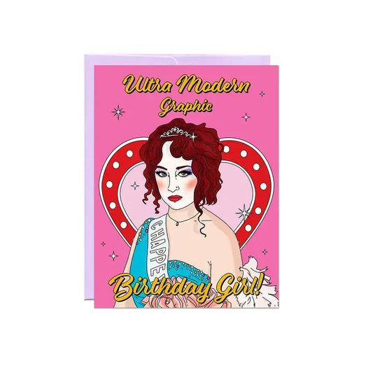 Ultra Modern Birthday Girl Birthday Card