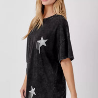 T-Shirt Dress W Star Patch Detail