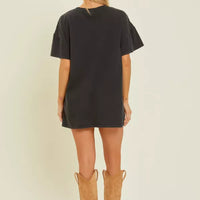 T-Shirt Dress W Smiley Patch Detail