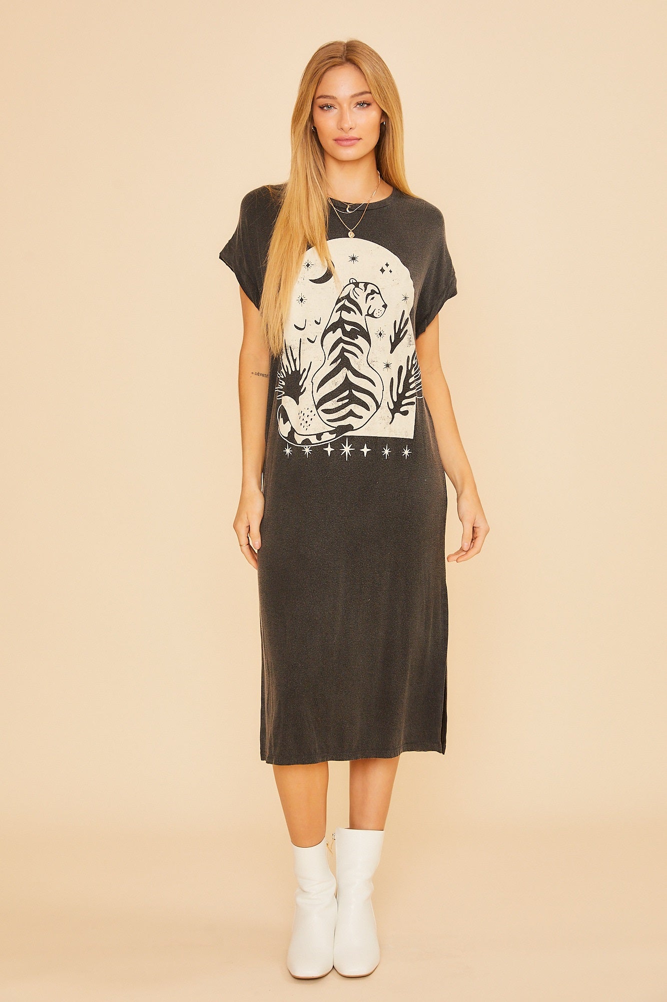 Midnight Tiger Tshirt Dress