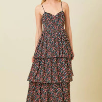 Slvless Tiered Maxi Dress