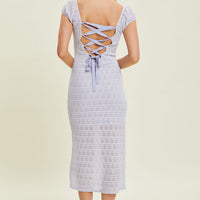 Stretch Tie Back Midi Dress