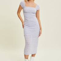 Stretch Tie Back Midi Dress