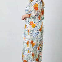 Floral Chiffon Back Tie Maxi Dress