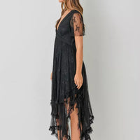 Embellished Lace Hem Dress