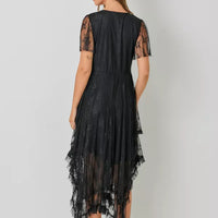 Embellished Lace Hem Dress