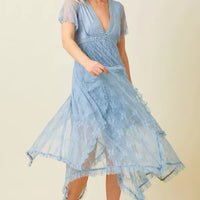 Embellished Lace Hem Dress