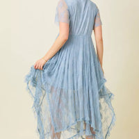 Embellished Lace Hem Dress