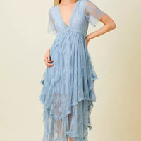 Embellished Lace Hem Dress