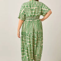 Plant Print Maxi Dress