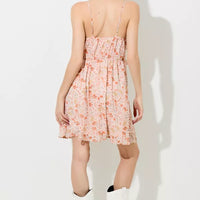 Coral Multi Spaghetti Strap Mini Dress