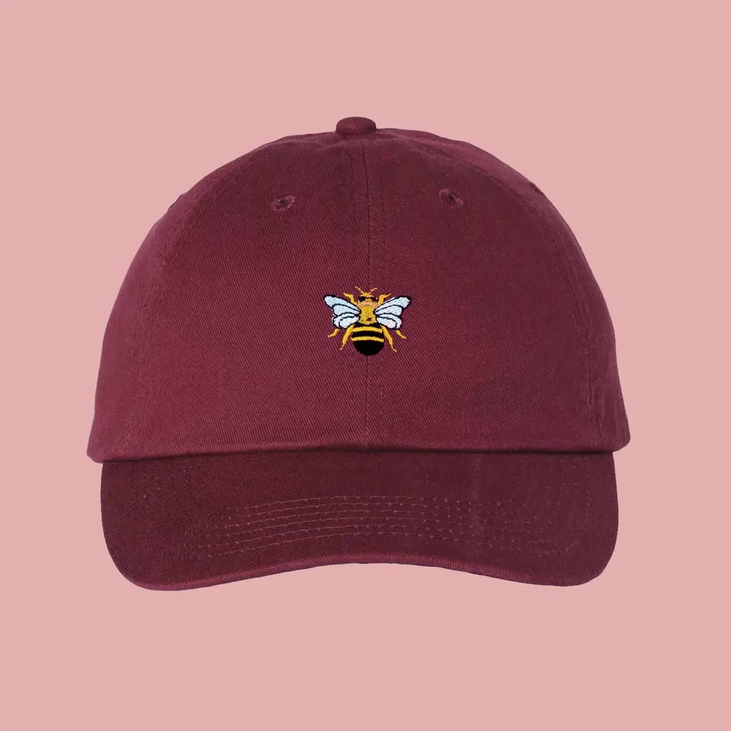 Bee Burgundy Chino Cap